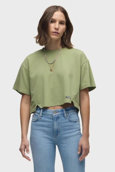 Hudson Jeans S/s Forward Seam Tee In Sage