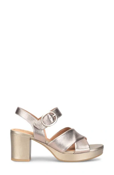 Söfft Lizzie Ankle Strap Platform Sandal In Light Espresso