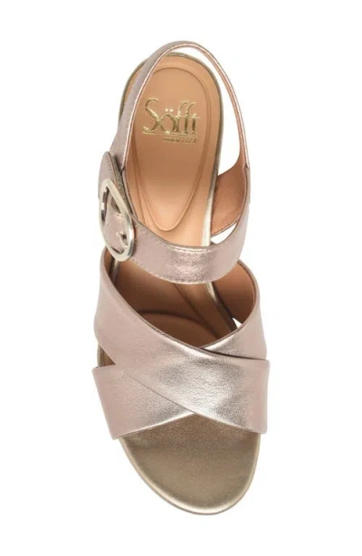 Söfft Lizzie Ankle Strap Platform Sandal In Light Espresso