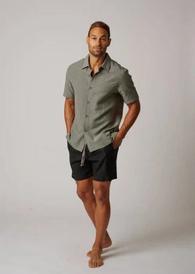 Leisure Lab Cabana Button Up In Sage