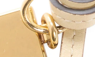 Chloé Key Holder With Wrist Strap And Bag Charm In Deep Ivory