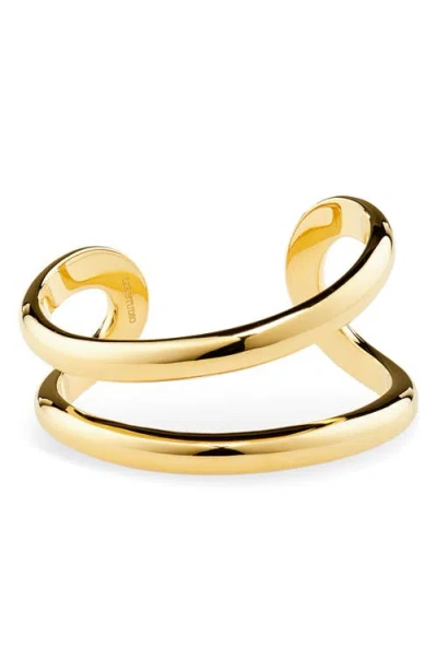 Lie Studio Gold-plated Maggie Cuff Bangle In Gold