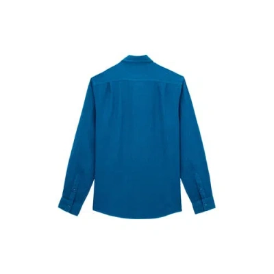 Vilebrequin Caroubis Linen Shirt In Blue