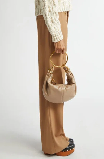 Chloé Small Bracelet Hobo Bag In Neutral