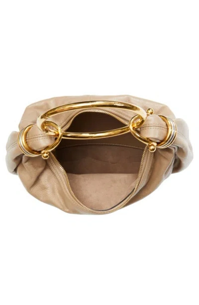 Chloé Small Bracelet Hobo Bag In Neutral