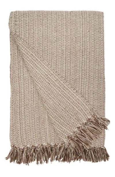 Pom Pom At Home Julian Handwoven Cotton Oversized Throw Blanket In Walnut