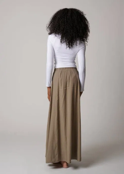 Leisure Lab Sunset Flow Skirt In Olive