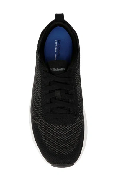 Dr. Scholl's Women's Feel Support Washable Lace Up Sneakers In Black
