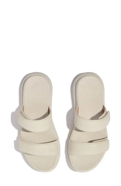 Fitflop F-mode Go Adjustable Platform Slide Sandal In Paris Beige