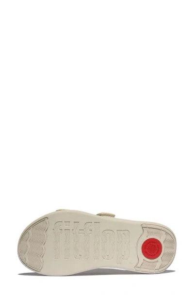 Fitflop F-mode Go Adjustable Platform Slide Sandal In Paris Beige