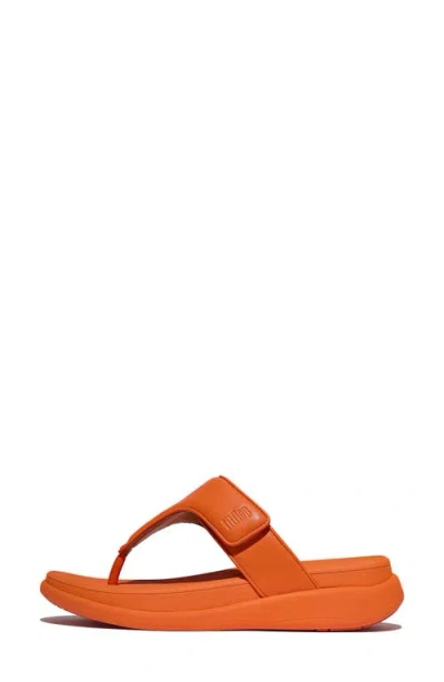 Fitflop F-mode Go Adjustable Platform Flip Flop In Satsuma