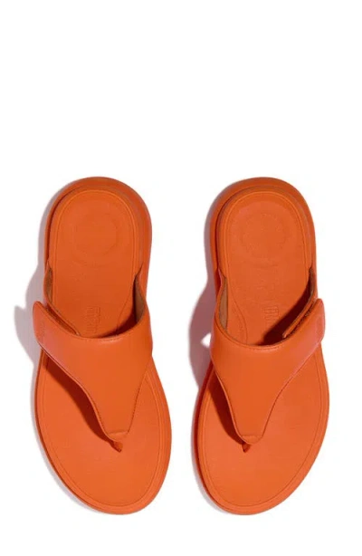 Fitflop F-mode Go Adjustable Platform Flip Flop In Satsuma