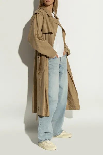 Veja Leather V-90 Sneakers In Beige