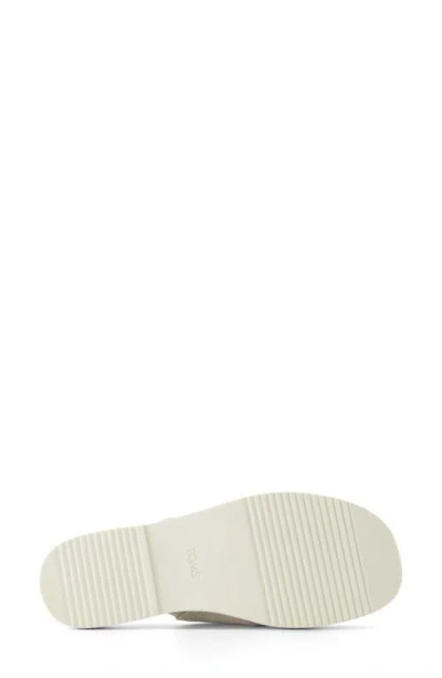Toms Mae Crisscross Slide Sandal In Champagne Metallic Suede