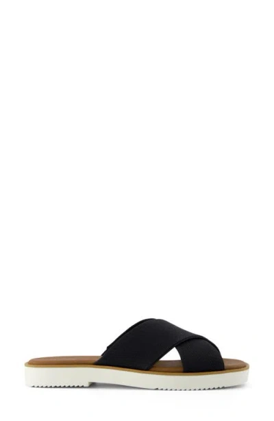 Toms Women's Mae Crossover Slide Sandal Heavy Canvas In Black