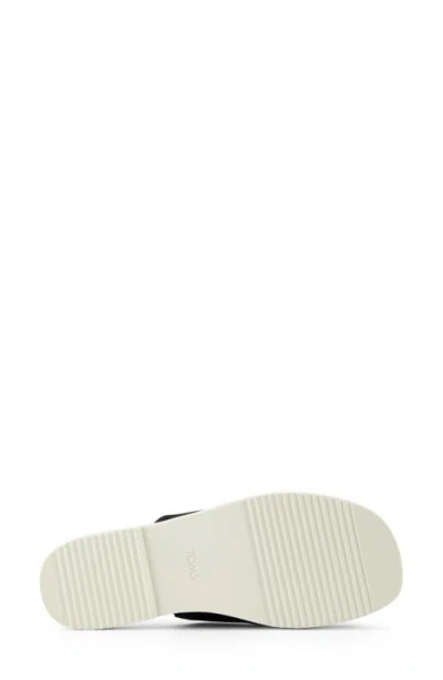 Toms Women's Mae Crossover Slide Sandal Heavy Canvas In Black