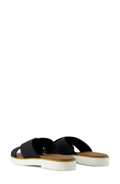 Toms Women's Mae Crossover Slide Sandal Heavy Canvas In Black