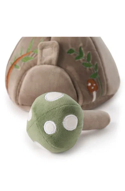 Elegant Baby Dino Friend Set Of 3 Plush Toys & Storage Bag In Multi