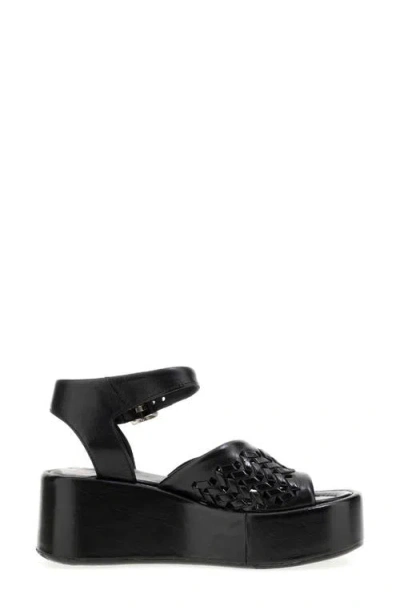 As98 A.s.98 Maddox Ankle Strap Platform Sandal In Black