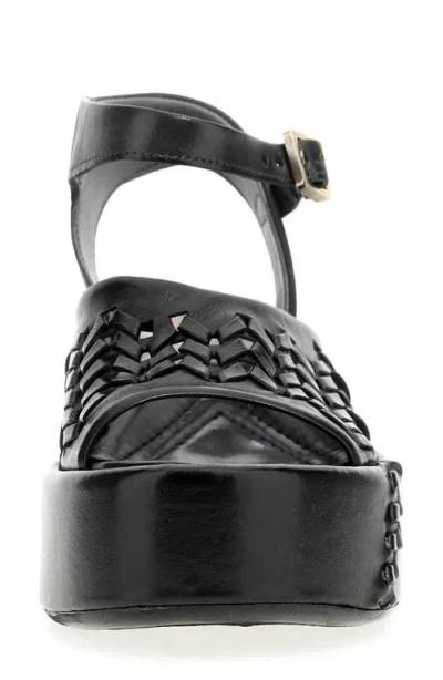 As98 A.s.98 Maddox Ankle Strap Platform Sandal In Black