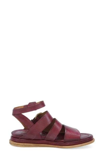 As98 A.s.98 Stiles Ankle Strap Sandal In Ruby
