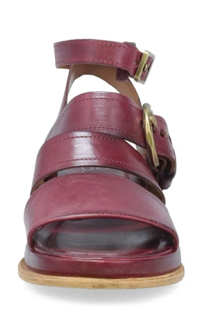 As98 A.s.98 Stiles Ankle Strap Sandal In Ruby