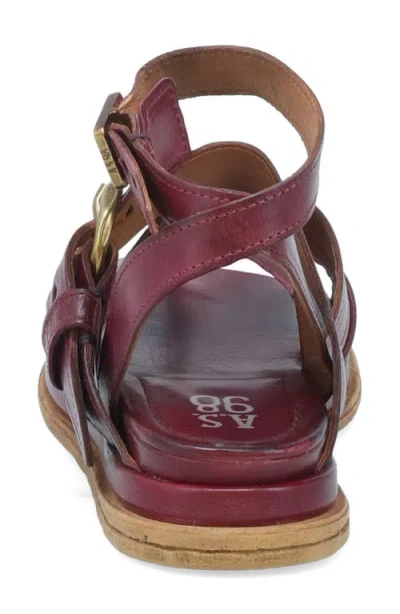 As98 A.s.98 Stiles Ankle Strap Sandal In Ruby
