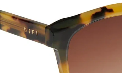 Diff Meredith 54mm Square Sunglasses In Brown Gradient