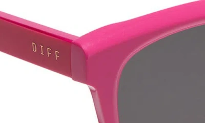 Diff Meredith 54mm Square Sunglasses In Pink