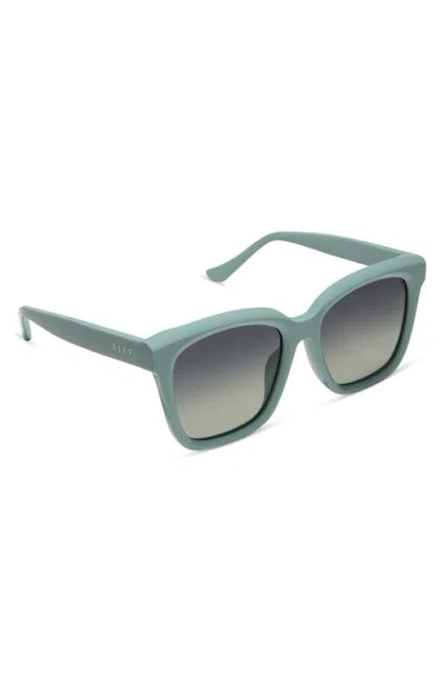 Diff Meredith 54mm Square Sunglasses In Grey Gradient