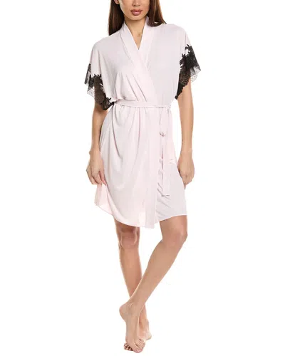 Natori Elegant Lace Applique Wrap In Pink