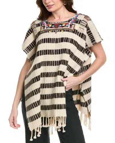 Valentino Wool & Alpaca-blend Poncho In Beige