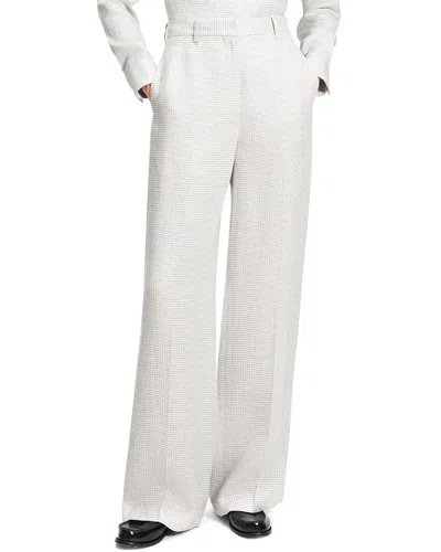 Theory B.mel Houndstooth Check Linen Blend Pants