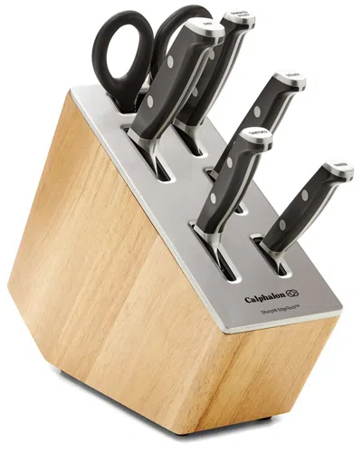 Calphalon Premier 7pc Knife Set With Sharpin Edgetech In Black