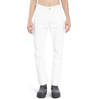 Celine Cotton Denim Jeans Men In White