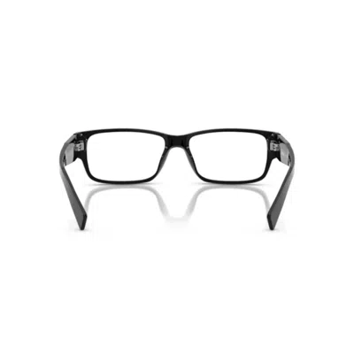 Prada 57mm Rectangular Optical Glasses In Black