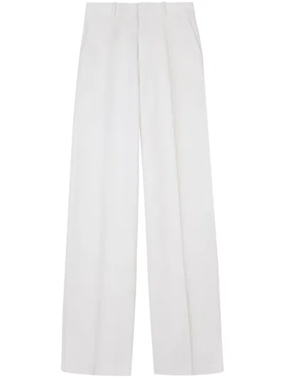 Tod's Pants In Wool Blend Gabardine In White