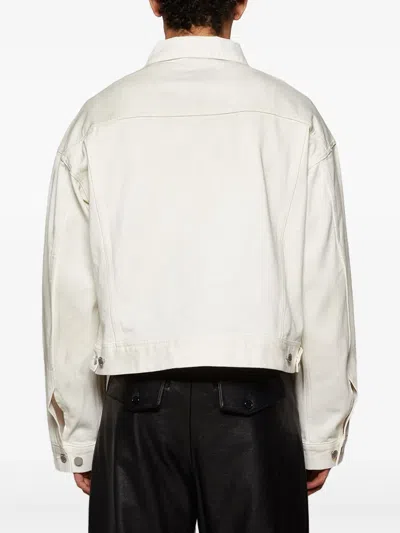 Entire Studios Gem Denim Jacket Bone In White