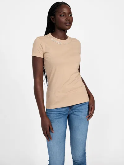 Guess Factory Eco Charis Tee In Beige