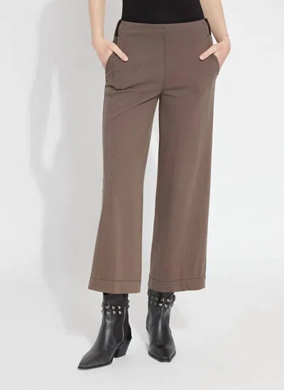 Lyssé Franca Seamed Wide Leg Crop Pants In Driftwood In White