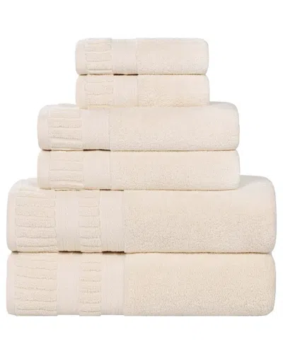Superior Venice Zero Twist Cotton Medium Weight Soft Absorbent 6pc Towel Set