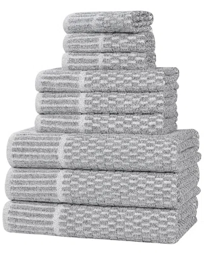 Superior Juno Medium Weight Checkered Border 9pc Towel Set
