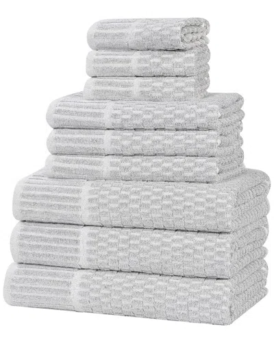 Superior Juno Medium Weight Checkered Border 9pc Towel Set