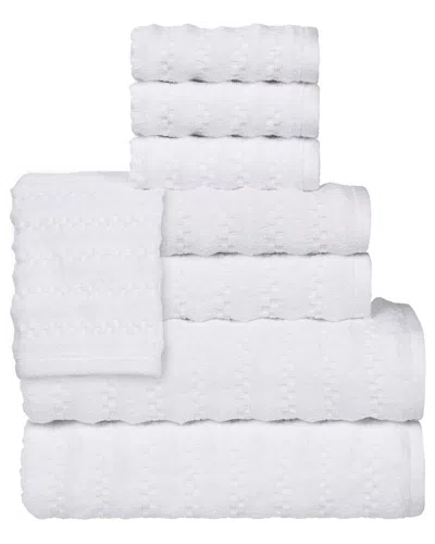 Superior Zuma Zero Twist Cotton Medium Weight Soft Absorbent 8pc Towel Set
