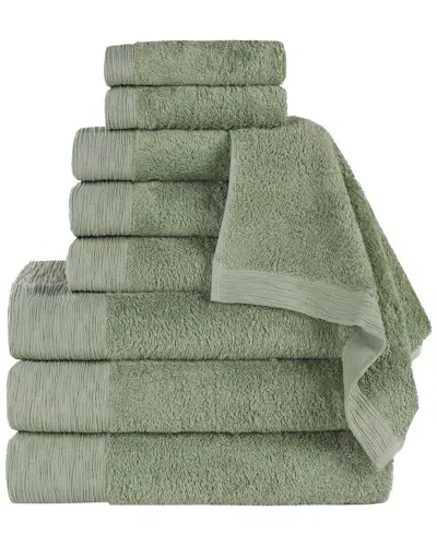 Superior Rayon Eco-friendly Fluffy Soft Modern Solid 9pc Towel Set