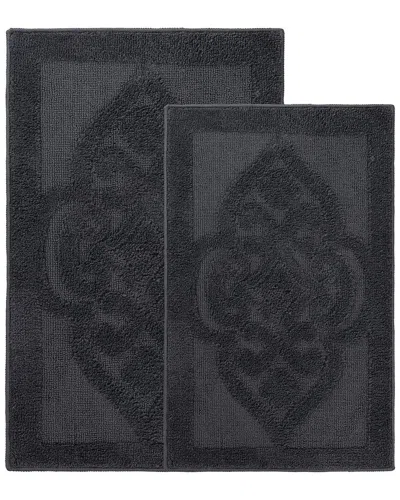 Superior Set Of 2 Medium Myra Medallion Washable Bath Rugs