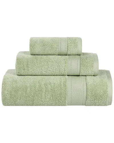 Superior Belmont Zero Twist Cotton Medium Weight Soft Absorbent 3pc Towel Set