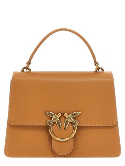 Pinko Love One Top Handle Mini Handbag In Beige