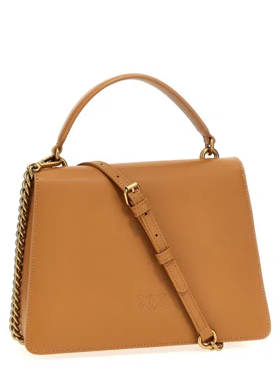 Pinko Love One Top Handle Mini Handbag In Beige