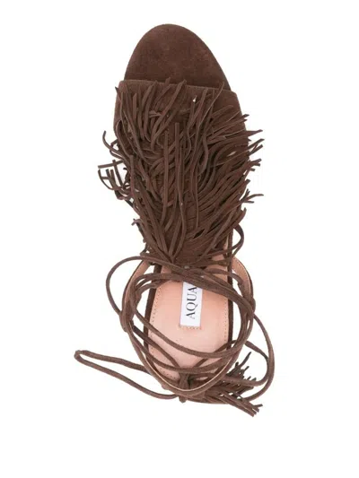 Aquazzura Gytane Sandal 85 Shoes In Brown